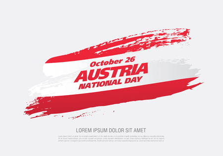 Flag of Austria, National day, October 26, vector illustrationのイラスト素材