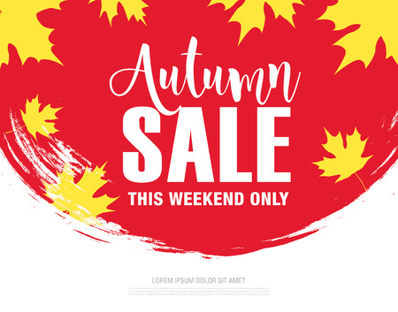 autumn sale banner layout designのイラスト素材
