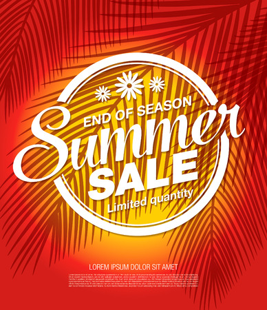 summer sale banner layout designのイラスト素材