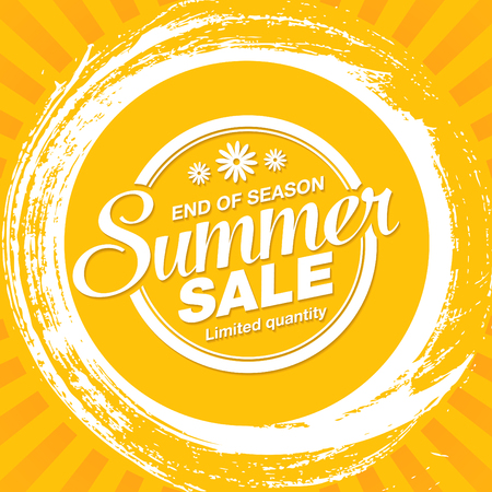 summer sale banner layout designのイラスト素材
