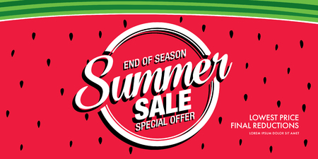 summer sale banner layout designのイラスト素材