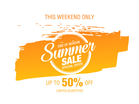 summer sale banner layout designのイラスト素材