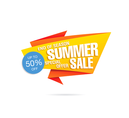 summer sale banner layout design, vector illustrationのイラスト素材
