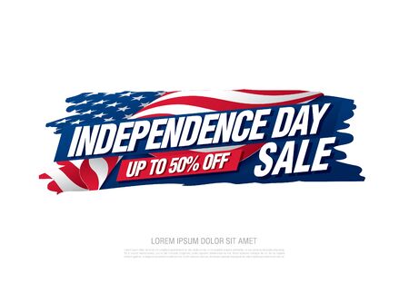 Independence day sale banner layout designのイラスト素材