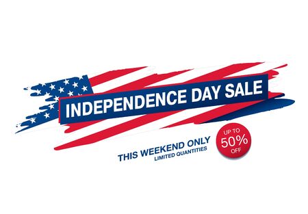 Independence day sale banner layout designのイラスト素材