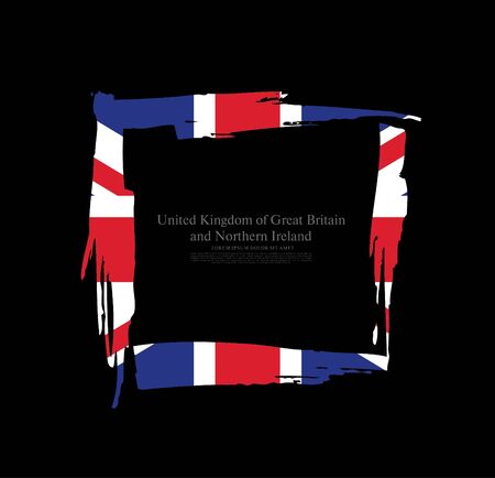 Flag of the United Kingdom of Great Britain and Northern Ireland vector illustrationのイラスト素材