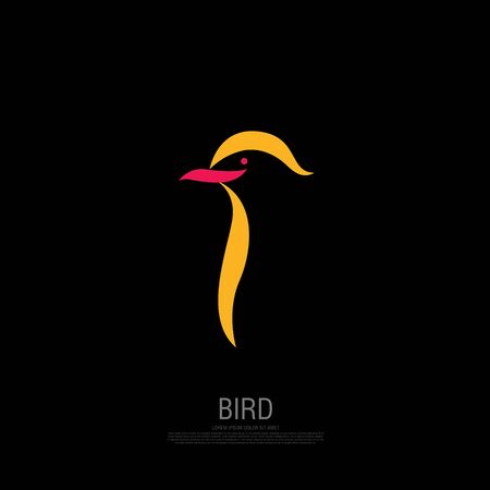 bird corporate. bird icon design. vector illustrationのイラスト素材