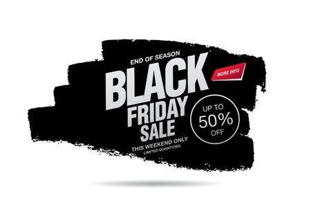 black friday sale banner layout design, vector illustrationのイラスト素材