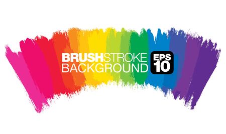 colorful vector brushstroke background, vector illustrationのイラスト素材