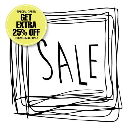 sale label layout design, vector illustrationのイラスト素材