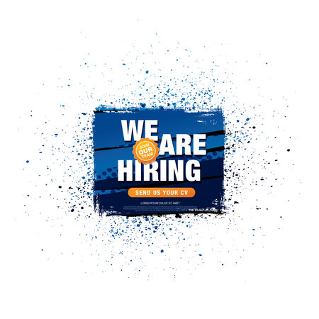We are hiring. Job vacancy. Recruiting banner. Vector illustration
