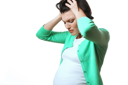 Depression in pregnant women, the waiting period, the fear of childbirthの写真素材