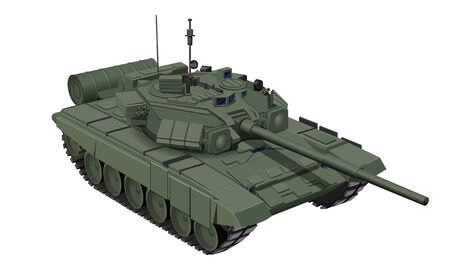 russian modern tank isolated on white backgroundのイラスト素材