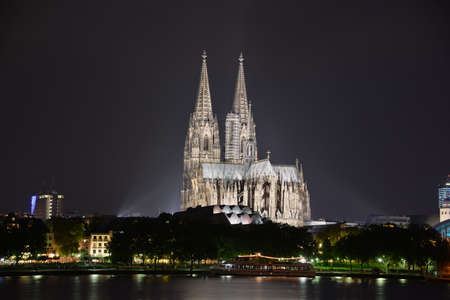Klner Dom at nightのeditorial素材