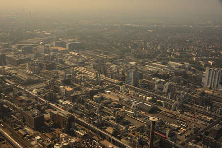 Aerial view of Mannheim Industryの写真素材