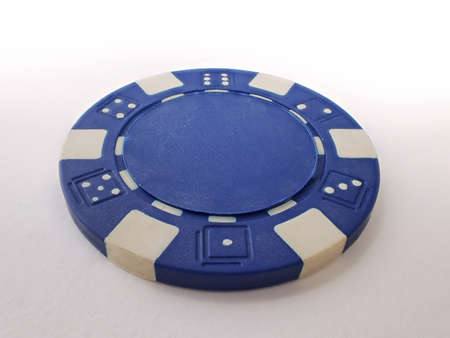 Single Blue Poker Chipの写真素材