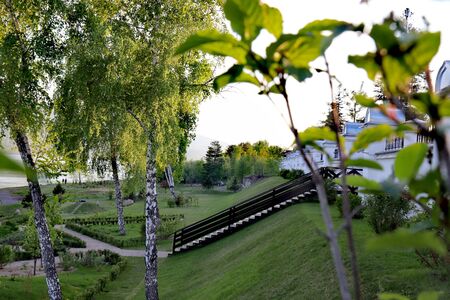 Exit of the Assumption Monastery to the Yenisei embankmentの写真素材