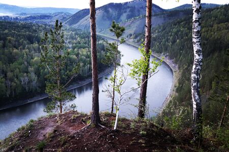 Inflow of the Yenisei River Mana Krasnoyarsk Territoryの写真素材