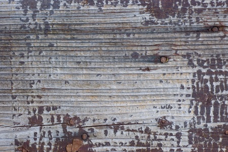 the old peeled paint on wooden boardsの写真素材