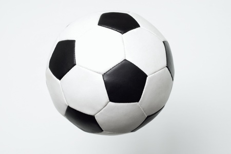 a soccer ball on white backgroundの写真素材