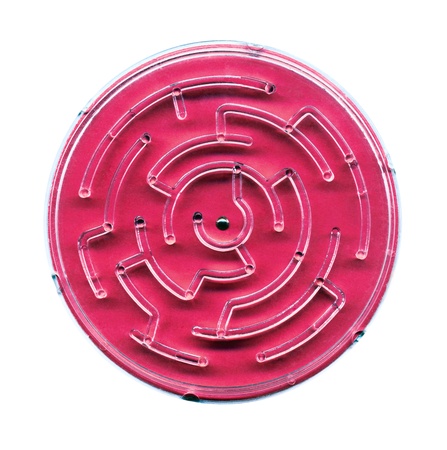labyrinth on a white backgroundの写真素材