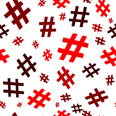 Hashtag icon seamless pattern. Hashtag random seamless patternのイラスト素材