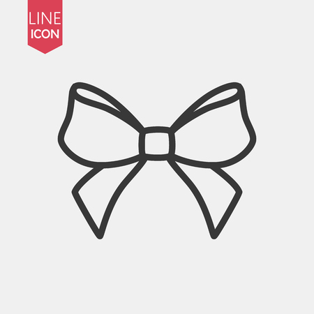 Bow line icon in trendy flat style isolated on white background. Ribbon symbol for your web site design, logo, app, UI. Vector illustration, EPS10のイラスト素材