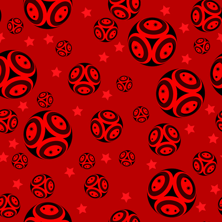 Russian seamless pattern , world of Russia soccer pattern, Soccer background.のイラスト素材