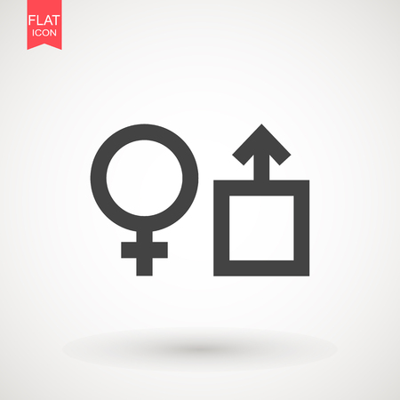 Gender sign icon. Male and female sign vector. Vector illustration on isolated background. Business concept men and women pictogram .のイラスト素材