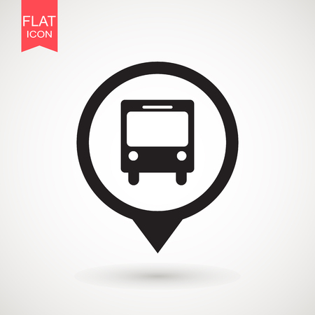 Bus icon vector, solid logo illustration, pictogram isolated on whiteのイラスト素材