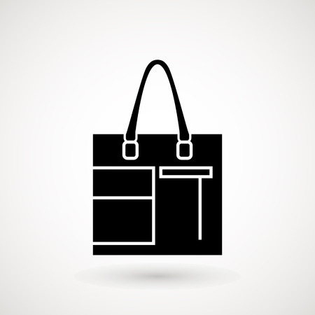 Woman bag sketchy logo.のイラスト素材