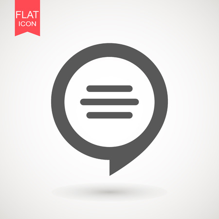 Speech bubble icon. Chat Flat vector. Comment icon. ON white background.のイラスト素材