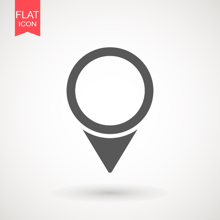 Pin icon vector. Location sign Isolated on white background. Navigation map, gps, direction, place, compass, contact, search concept. Flat style for graphic design, logo, Web, UI mobile app EPS10のイラスト素材