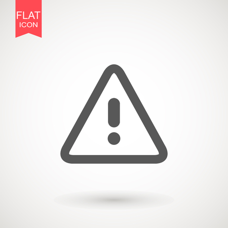 Danger warning icon logo. Prohibition icon in trendy isolated on grey background.Vector illustration.のイラスト素材