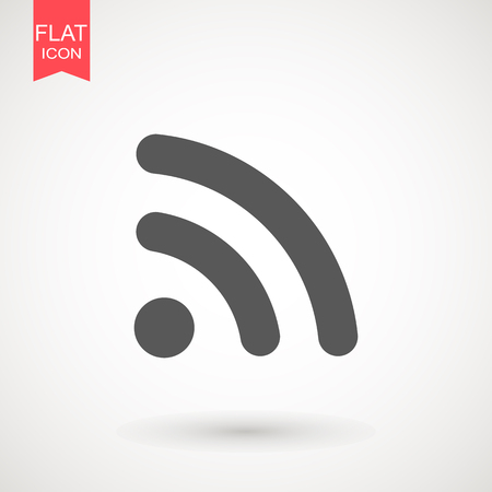 Wireless and wifi icon or sign for remote internet access. Podcast vector symbol.のイラスト素材