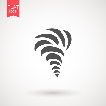 Tornado icon. Tornado storm icon isolated on white background. Typhoon, cyclone and hurricane simple vector illustrationのイラスト素材
