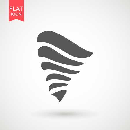 Tornado icon. Tornado storm icon isolated on white background. Typhoon, cyclone and hurricane simple vector illustrationのイラスト素材