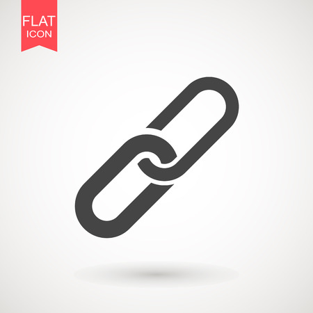 Chain Icon in trendy flat style isolated on grey background. Connection symbol for your web site designのイラスト素材