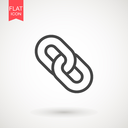 Chain Icon in trendy flat style isolated on grey background. Connection symbol for your web site designのイラスト素材