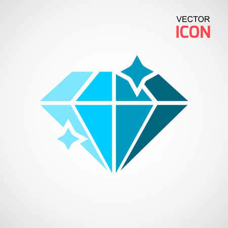 Diamond Icon Vector. Diamond sign icon. Jewelry symbol. Gem stone. Graphic element. Simple flat symbol. Perfect Black pictogram illustration on white background.のイラスト素材