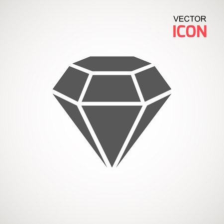 Diamond Icon Vector. Diamond sign icon. Jewelry symbol. Gem stone. Graphic element. Simple flat symbol. Perfect Black pictogram illustration on white background.のイラスト素材