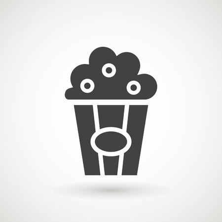 Popcorn icon. Single high quality symbol of fast food for web design or mobile app. Sign of popcorn for design logo, visit card, etcのイラスト素材