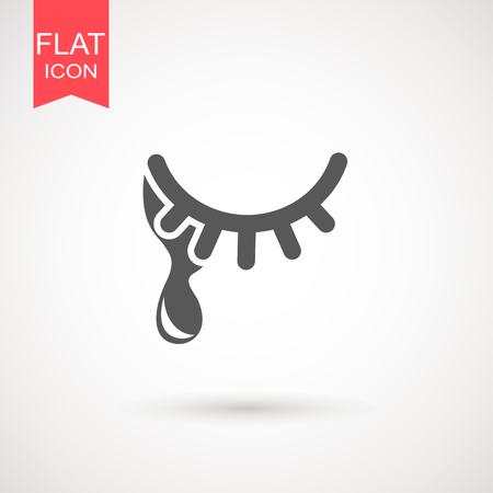 Eye Tears Vector Icon . Trendy Flat style for graphic design, Web site, UIのイラスト素材