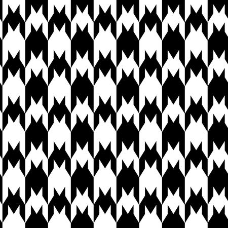 Houndstooth seamless pattern black and white, vector