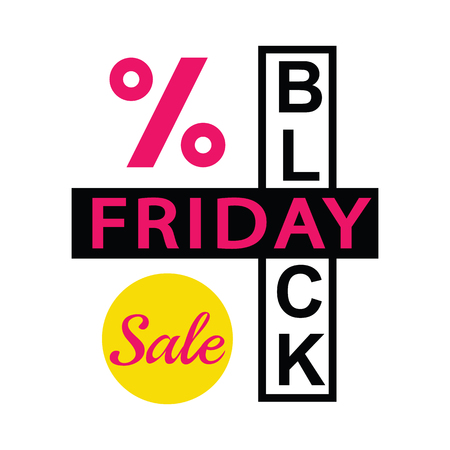 Black friday banner icon. Lettering Logo Design Element. B and f lettersのイラスト素材
