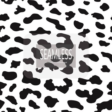 Leopard seamless pattern. White and black. Animal print. Vector backgroundのイラスト素材