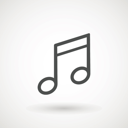 Music note icon in trendy flat style isolated on background. Music note icon page symbol for your web site design logo, app, UI. Vector illustration, EPS10. - Vectorのイラスト素材