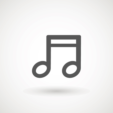 Music note icon in trendy flat style isolated on background. Music note icon page symbol for your web site design logo, app, UI. Vector illustration, EPS10. - Vector.のイラスト素材