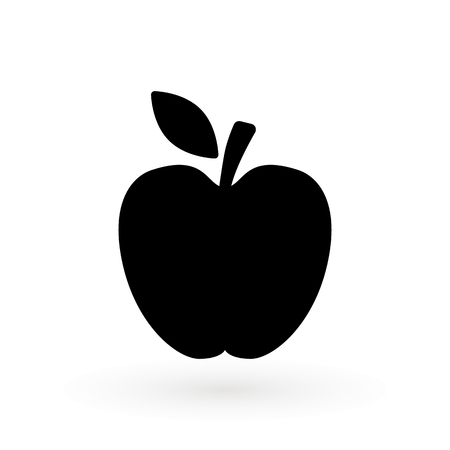 Apple icon . Trendy flat style isolated on white background. Apple icon page symbol for your web site design logo, app, UI. Vector illustration, EPS10のイラスト素材