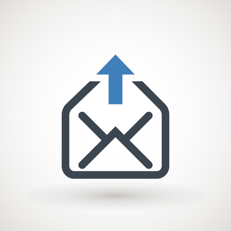 Email icon. Envelope Mail services. Contacts message send letter isolated flatのイラスト素材